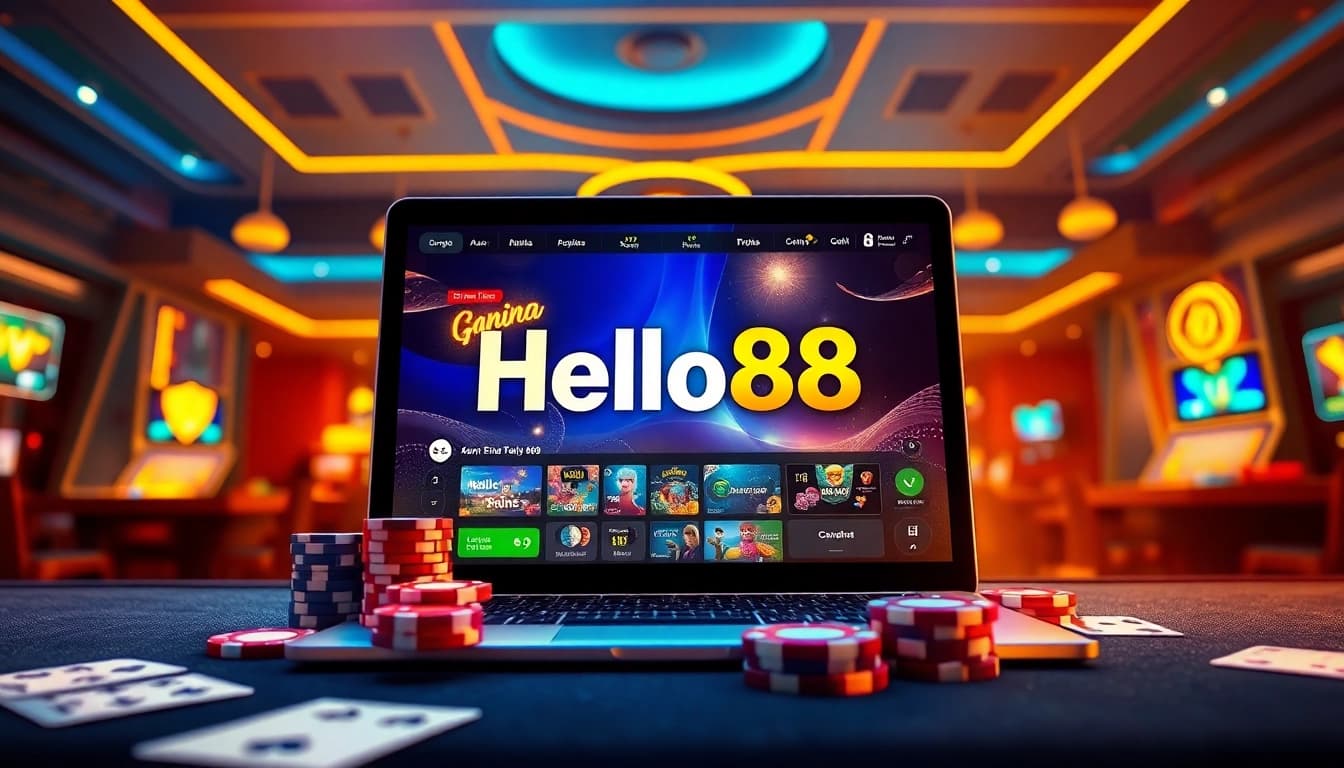 Hello88 online gambling platform with vibrant visuals and engaging interface.
