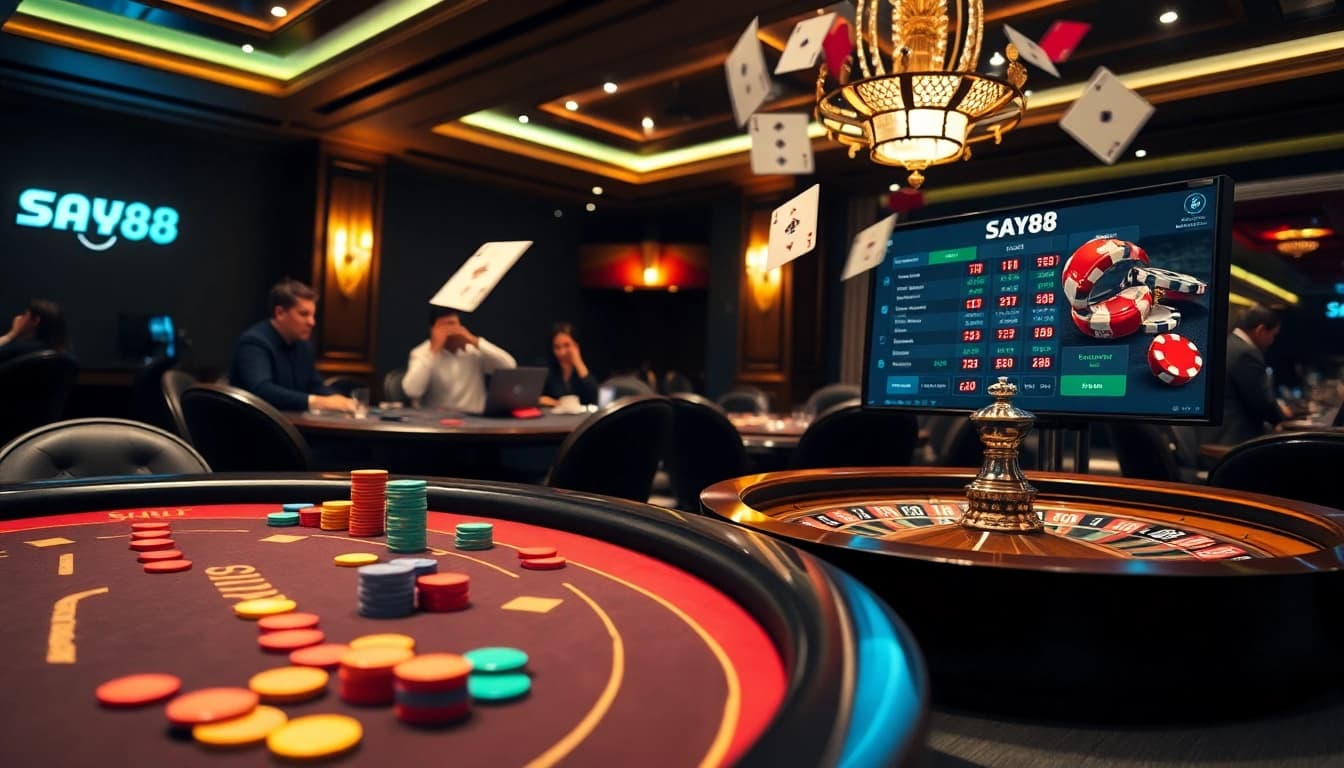 Experience the thrill of SAY88 nhà cái with vibrant casino tables filled with action-packed gameplay.