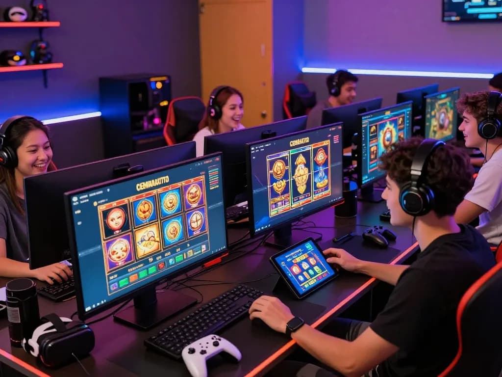 CEMARATOTO online gaming platform with players enjoying colorful slot games in an engaging environment.