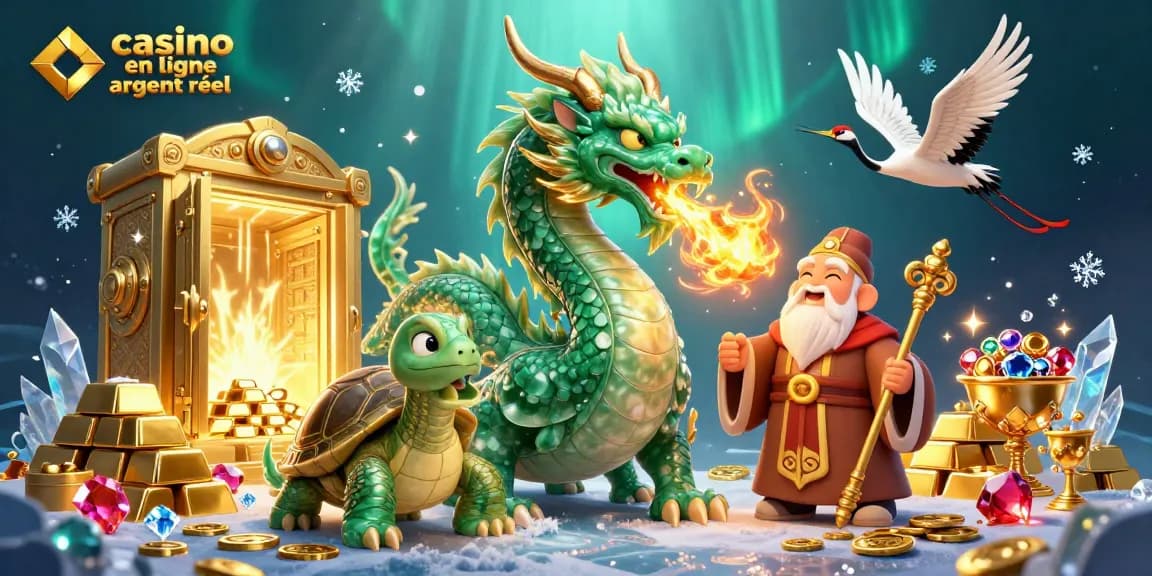 Jouer dans un casino en ligne argent réel avec un dragon émeraude et des trésors étincelants