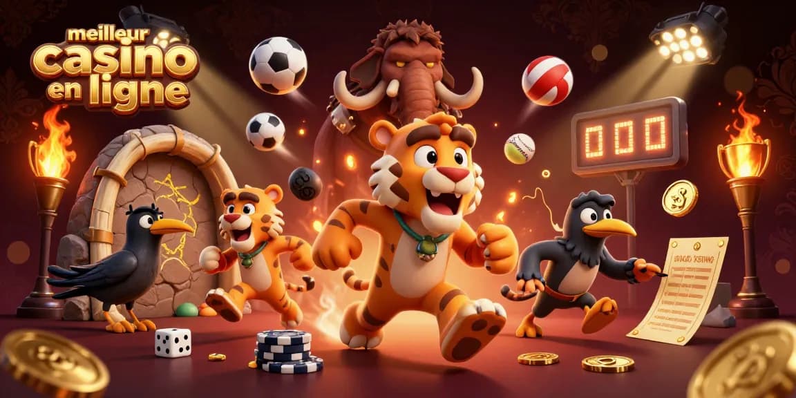 Profitez des jeux au meilleur casino en ligne avec l'animation dynamique d'un décor ludique.