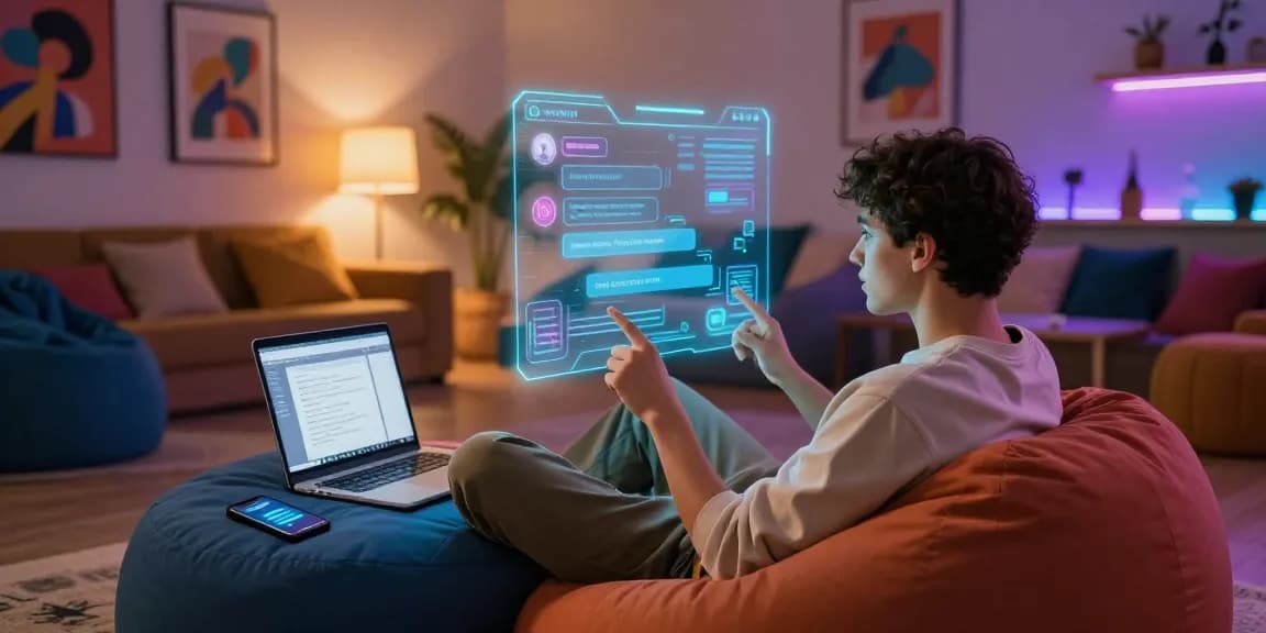 Engaging with ai nsfw in a modern digital lounge atmosphere.