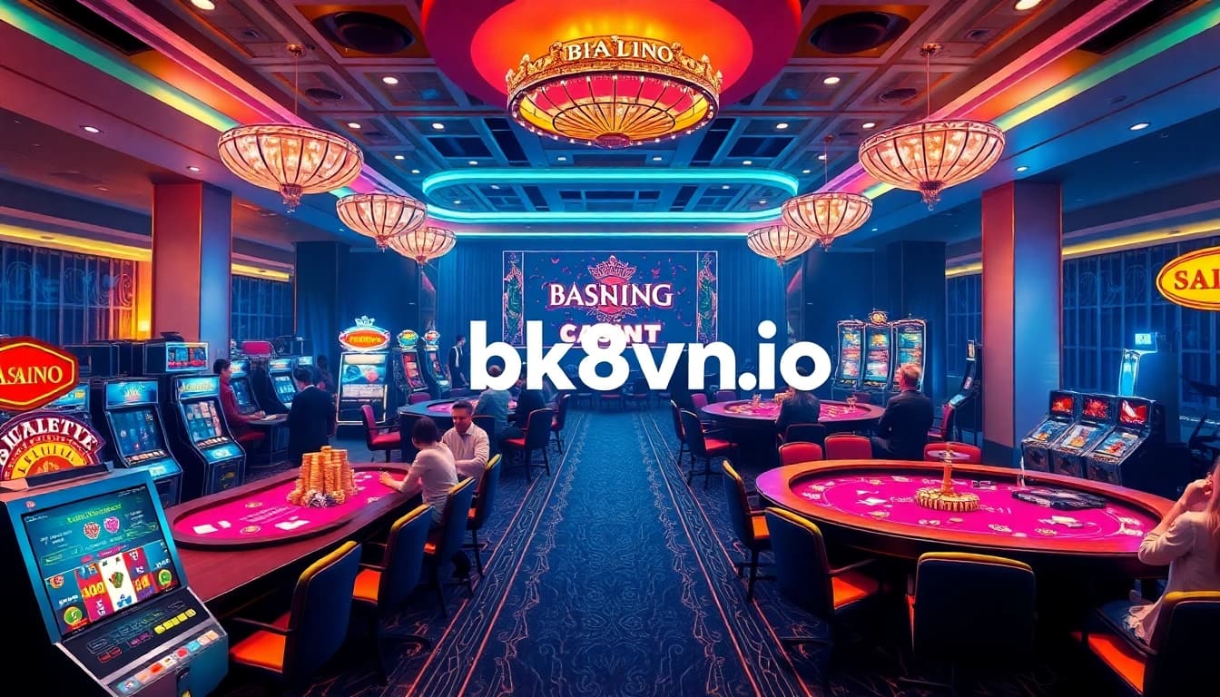 Experience the vibrant online gambling action with bk8vn.io, showcasing exciting casino tables and games.