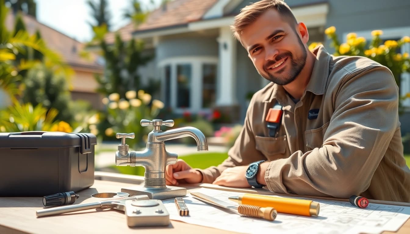 Plumber near me fixing a faucet at a home, showcasing expertise in action.