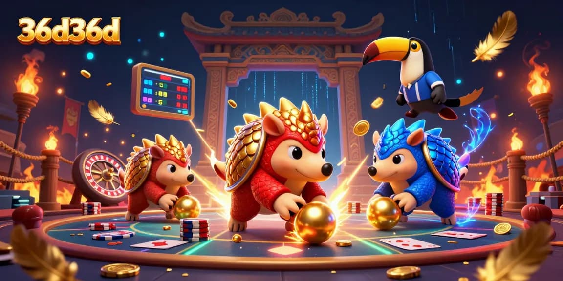Engage in thrilling gameplay at 36d36d with rival pangolins and vibrant casino elements.