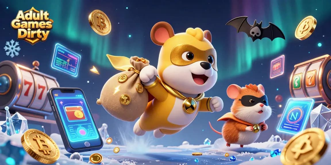 Engage with Adult Games Dirty featuring vibrant casino-themed characters in a dynamic 3D illustration.