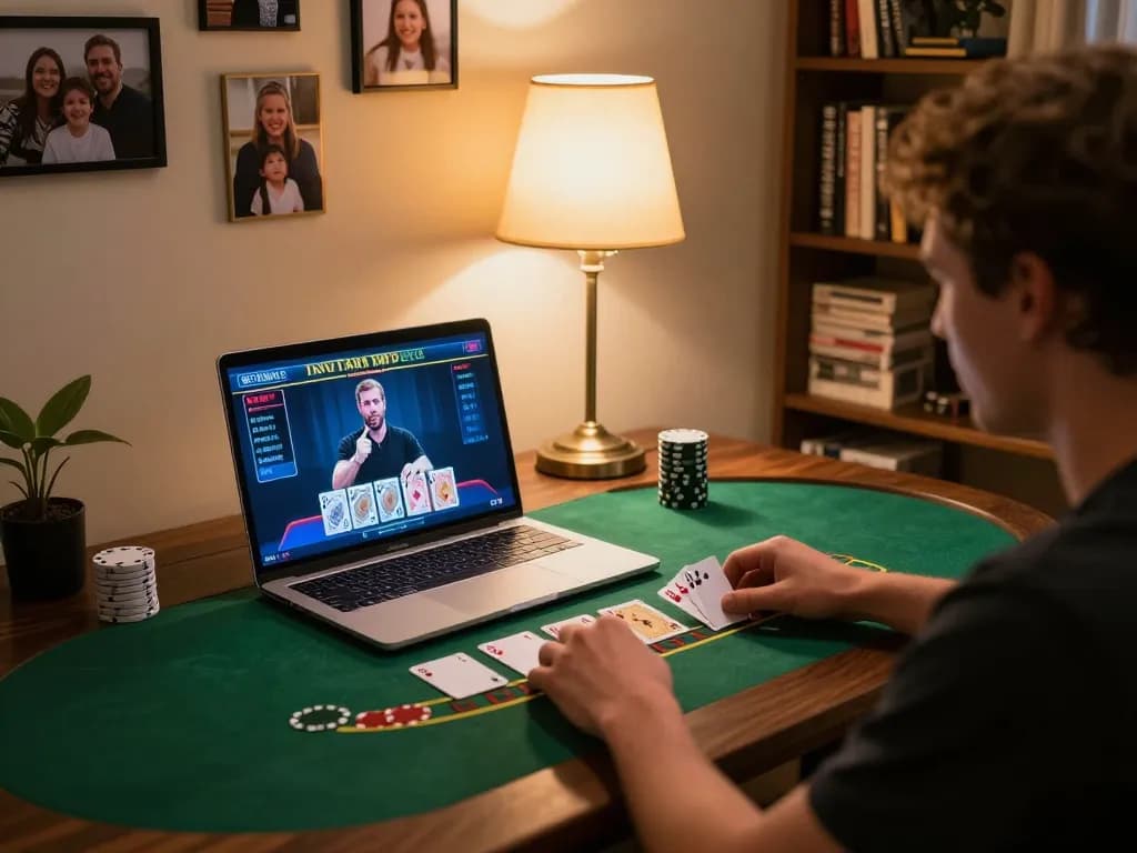 Engaging in ATQ online gaming with live dealer blackjack, showcasing strategy and comfort