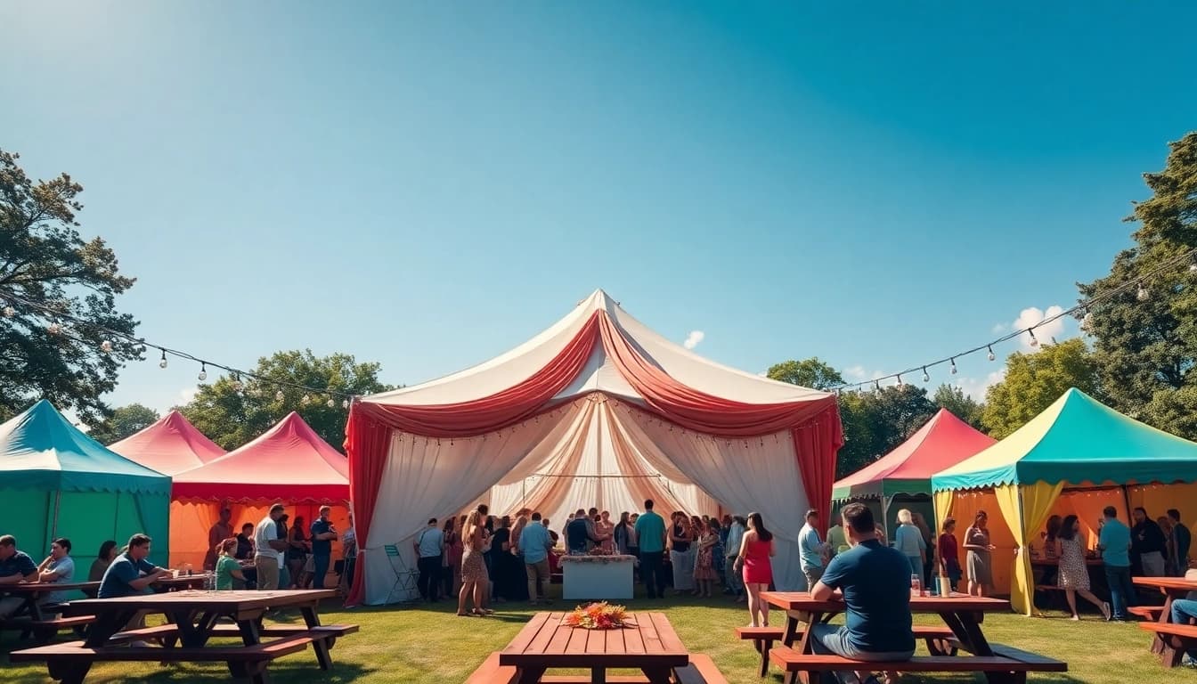 Experience the beauty and variety of Tent Rentals during an outdoor celebration.