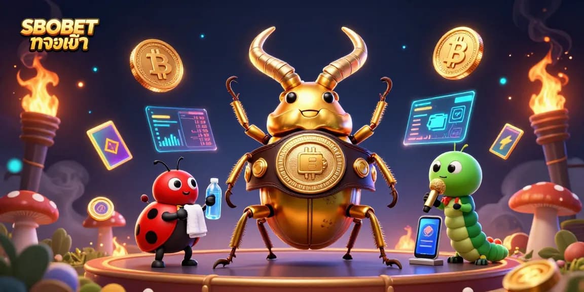 Engage in exciting betting adventures with SBOBET ทางเข้า in this vibrant, dynamic 3D casino scene.