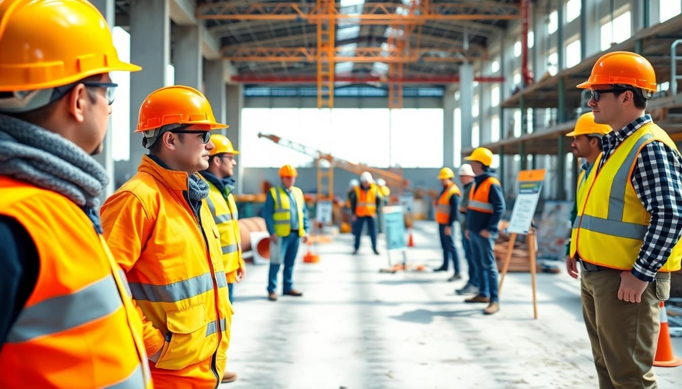 Enhance your understanding of construction safety programs with active training sessions on-site.