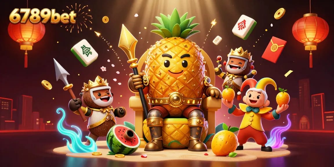 Experience the excitement of 6789bet with vibrant 3D casino elements and characters in action.