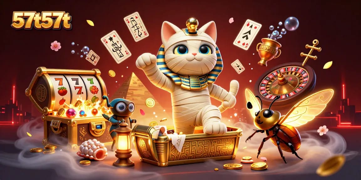 Aproveite as apostas emocionantes no 57t57t com o gato mumificado e o escaravelho dourado.