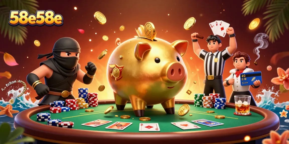 Experience the thrill of casino gaming with 58e58e as our piggy bank champion shakes down coins!