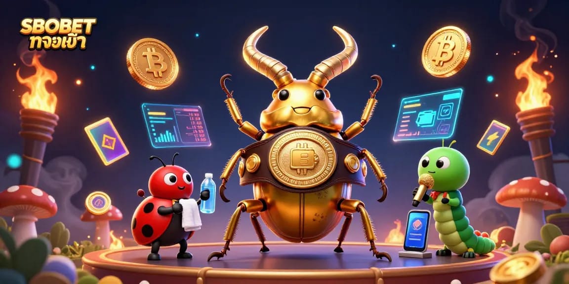 Engage in exciting betting adventures with SBOBET ทางเข้า in this vibrant, dynamic 3D casino scene.