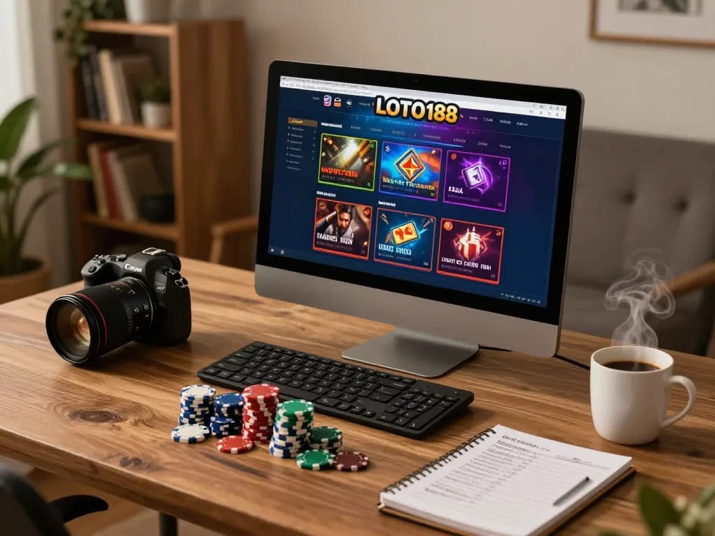 Engaging gameplay on LOTO188 online casino with vibrant graphics and poker chips.