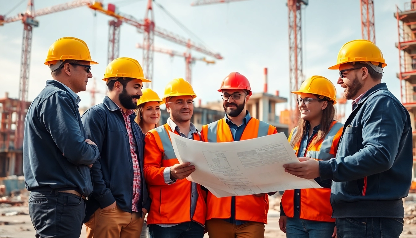 Boosting construction workforce development through teamwork on a vibrant job site.