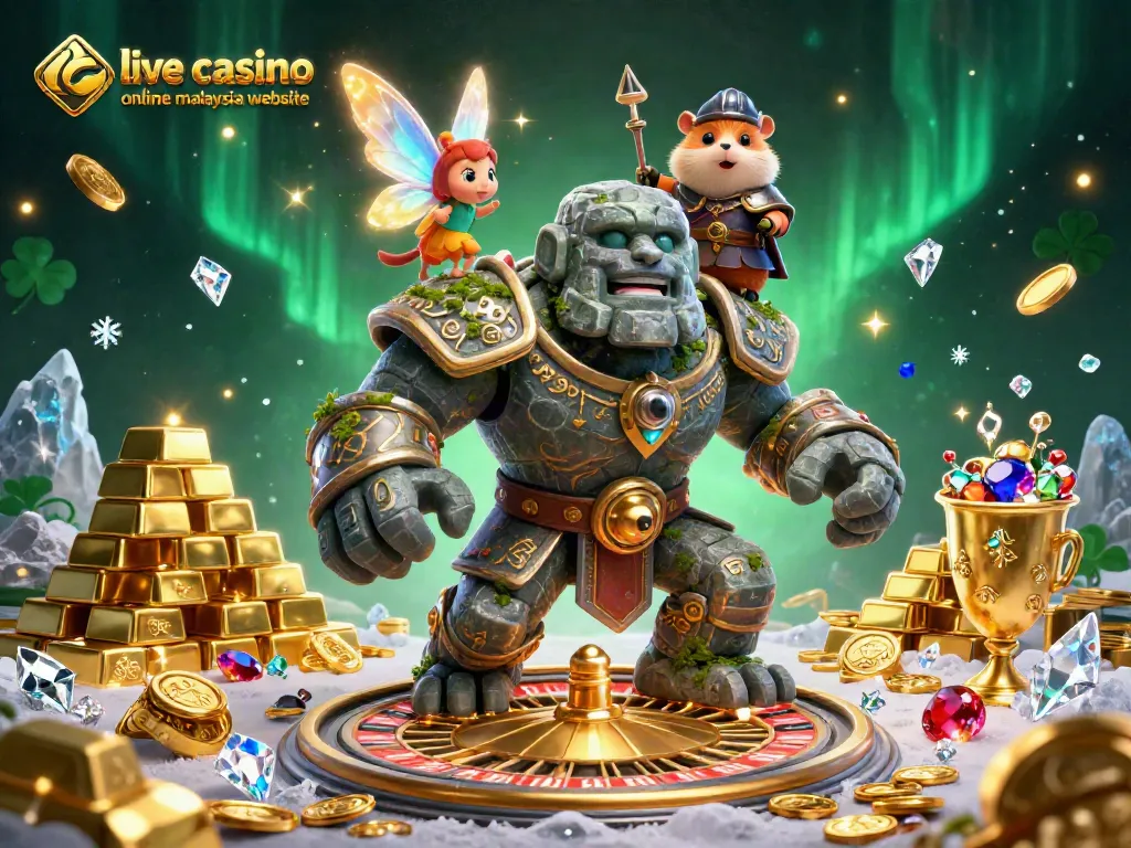 Experience excitement at the live casino online malaysia website with our engaging characters in a magical scene.