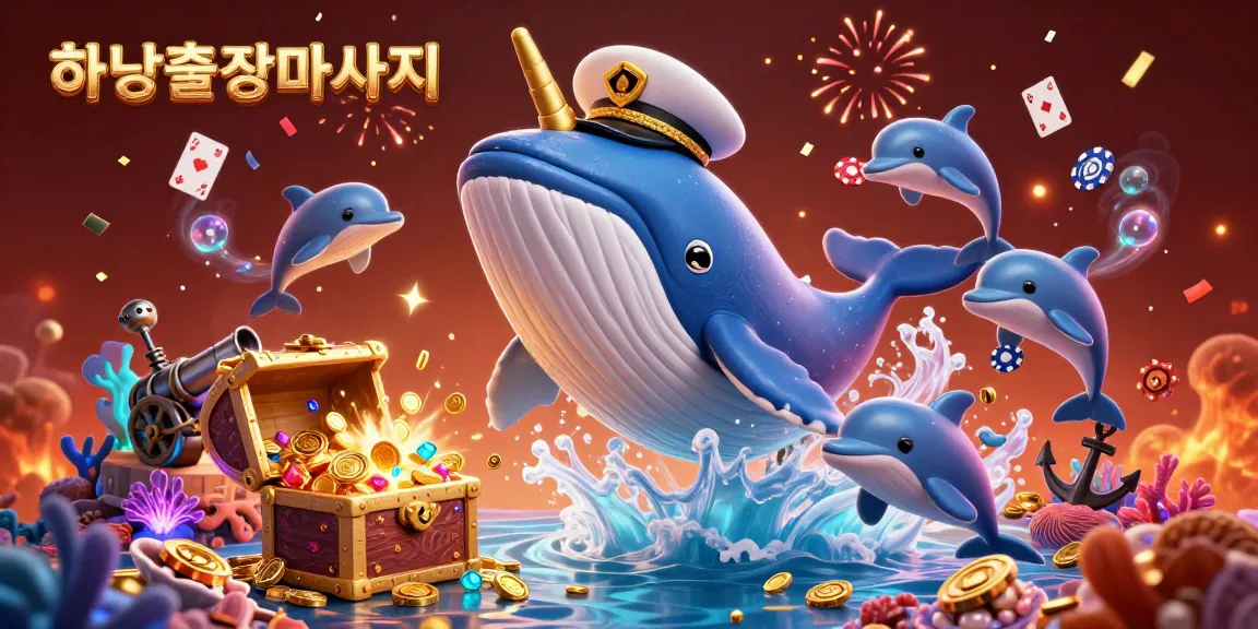 Experience 하남출장마사지 with animated dolphins and golden coins in a vibrant casino scene.