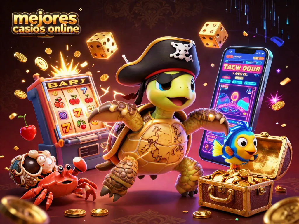 Disfruta de los mejores casinos online mientras exploras un colorido tesoro virtual lleno de monedas y juegos emocionantes.