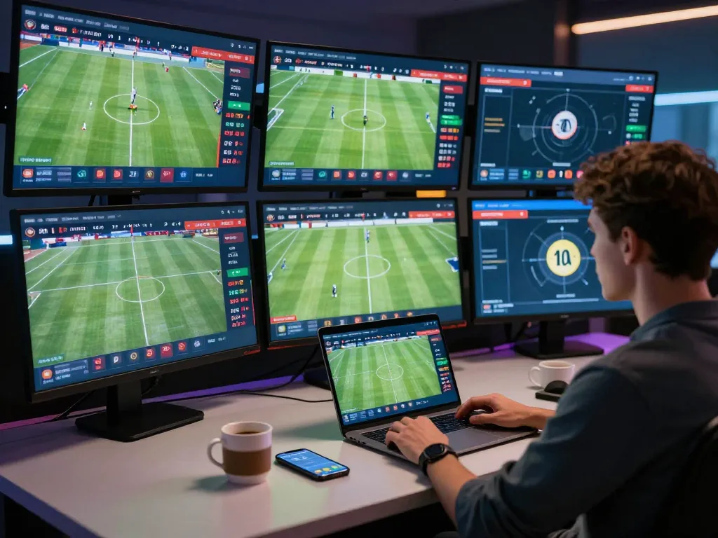 Dynamic online sports betting experience at https://nddo.org showcasing live football matches with evolving odds.