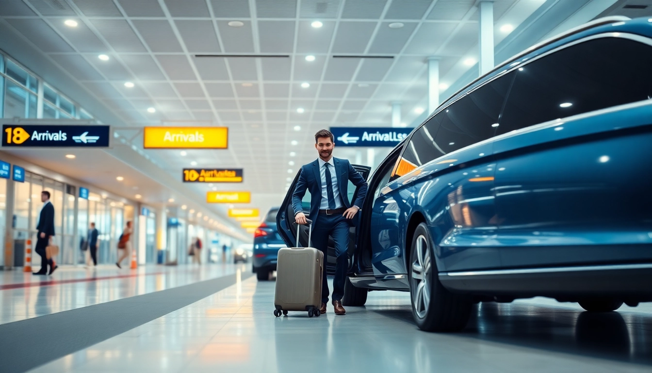 Experience Private Airport Transfers with luxury vehicle and professional driver at terminal.