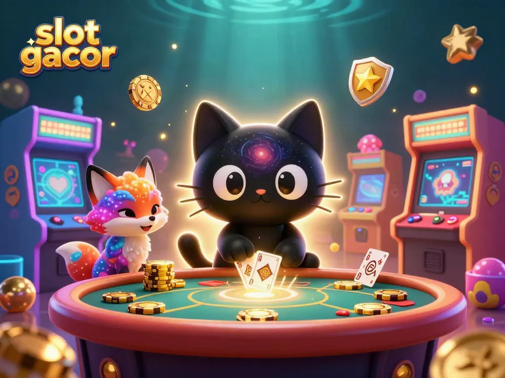 Menarik slot gacor dengan kucing lubang hitam menawan dan teman fox nebula di kasino kosmik.