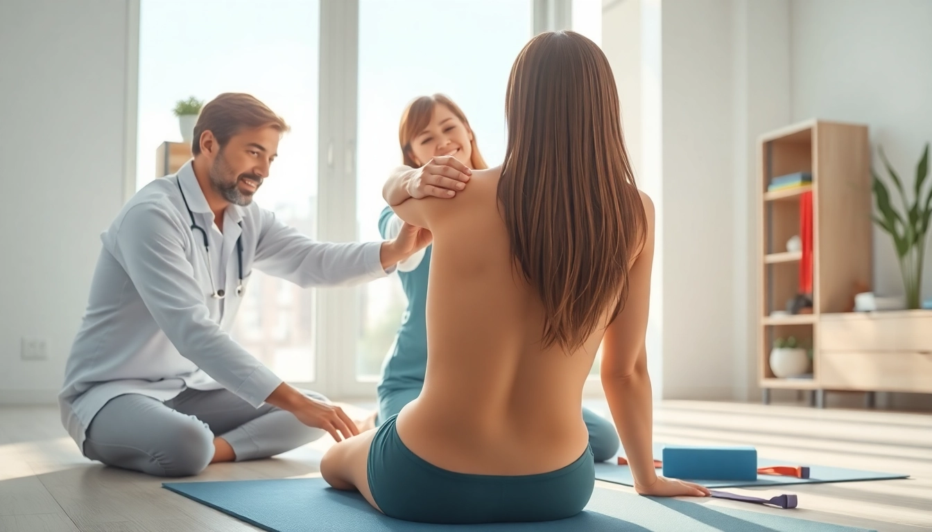 Learn how to relieve back pain with a physiotherapist demonstrating effective stretches in a bright clinic.