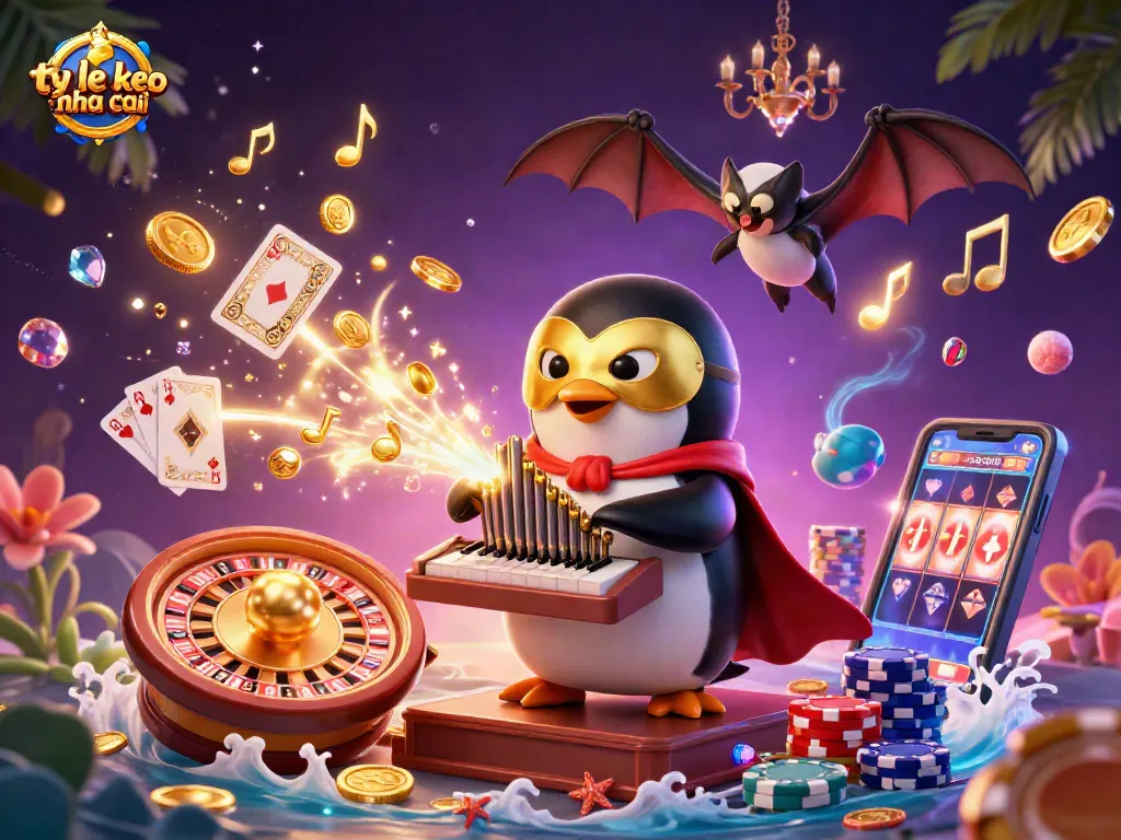 Betting with ty le keo nha cai, featuring vibrant casino elements and golden coins.