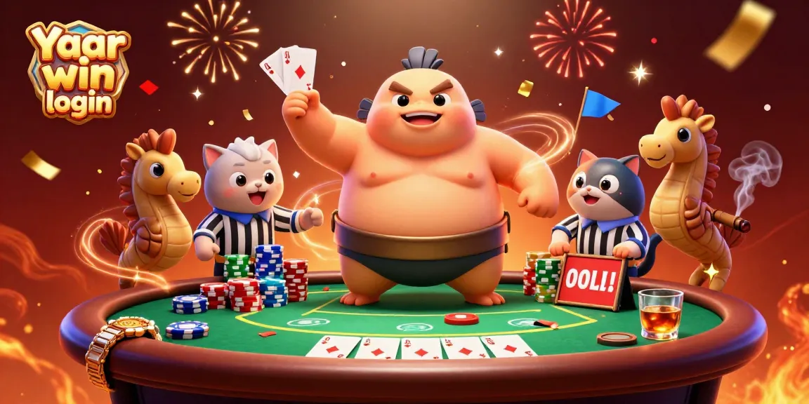 Experience the excitement of Yaar win login as characters engage in thrilling casino games, showcasing vibrant gameplay.
