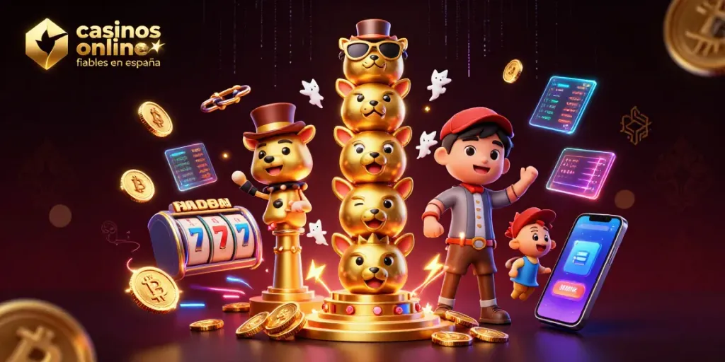 Disfruta de los casinos online fiables en España con nuestra animada ilustración de 3D.