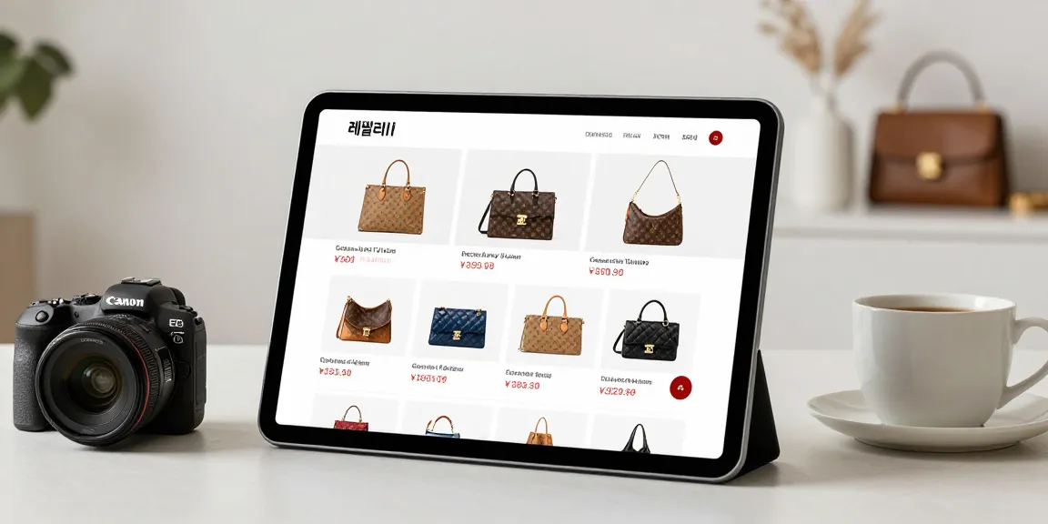Luxurious e-commerce shopping experience with high-quality 레플리카 products in a modern online store.
