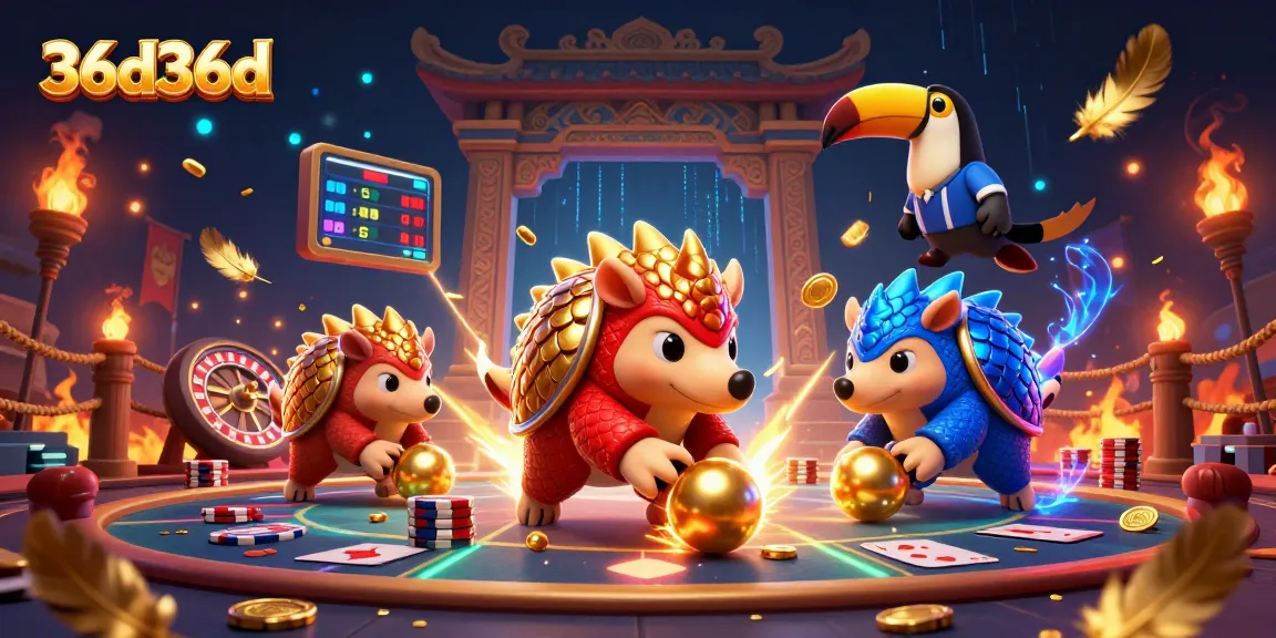 Engage in thrilling gameplay at 36d36d with rival pangolins and vibrant casino elements.