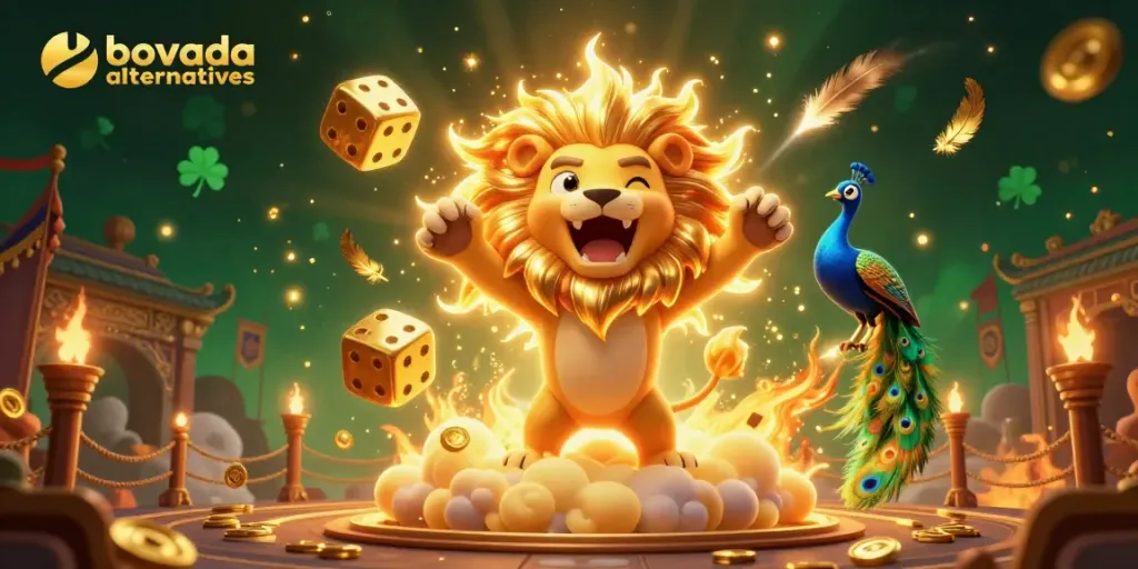Engage with Bovada alternatives featuring casino characters and vibrant gaming symbols.