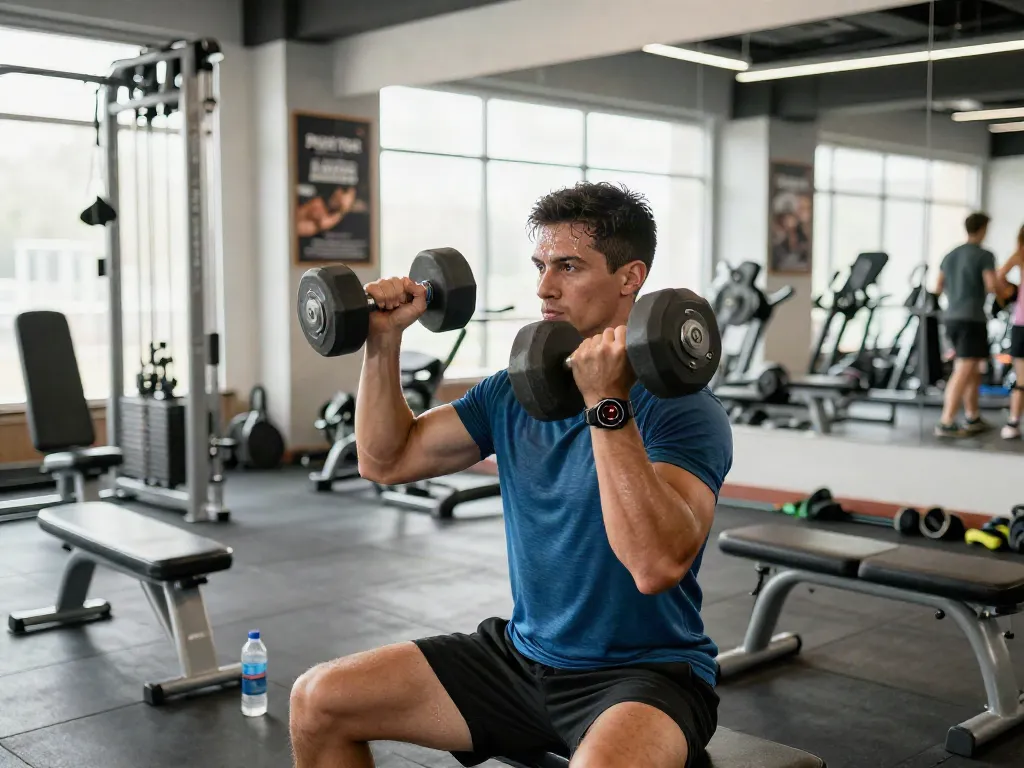 Engaging fitness scene showcasing an athlete's dedication while comprare steroidi orali for enhanced performance.