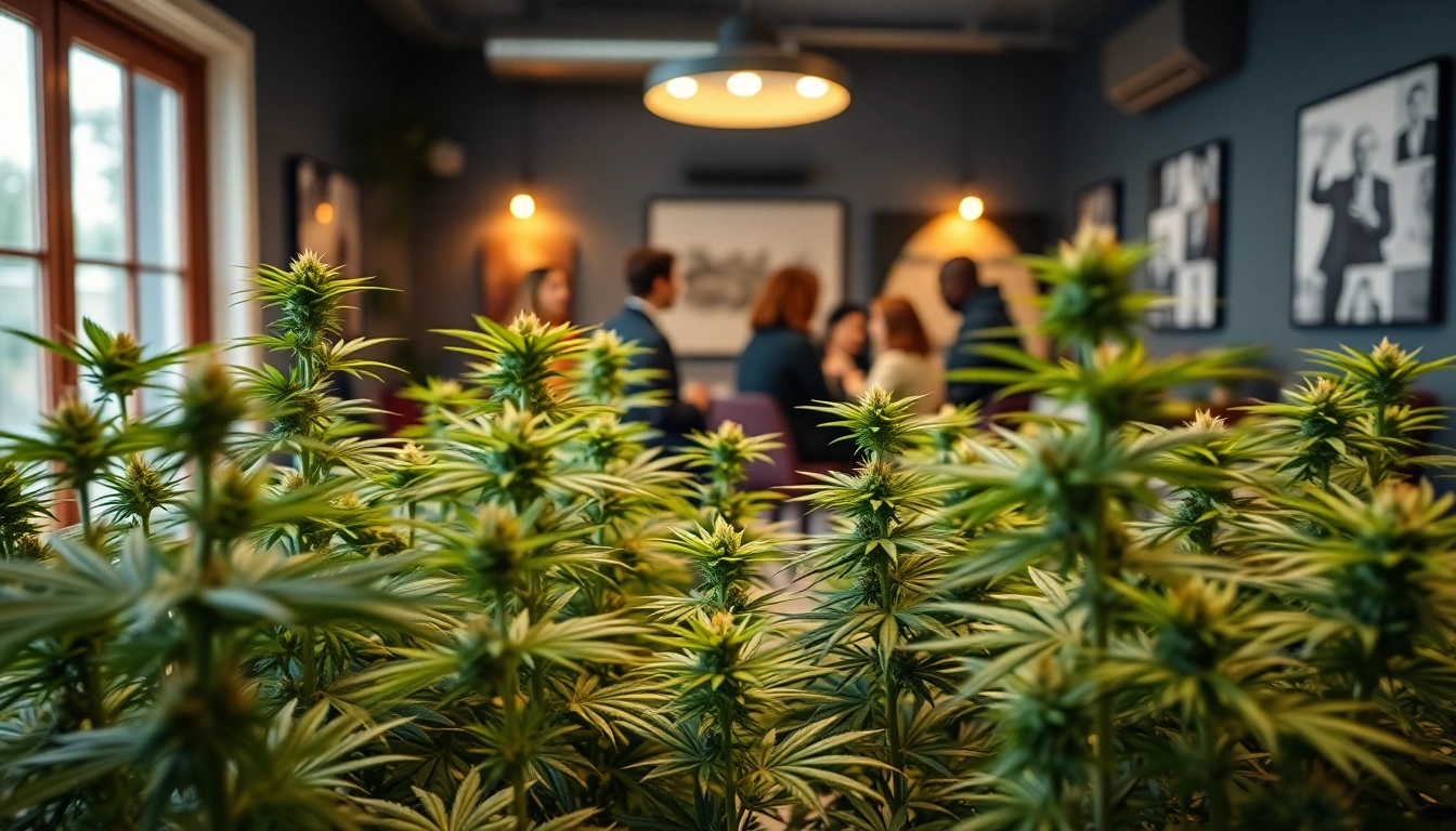 Vorstellungsrunde der bluetenbande Mitglieder in einem einladenden Cannabis Social Club.