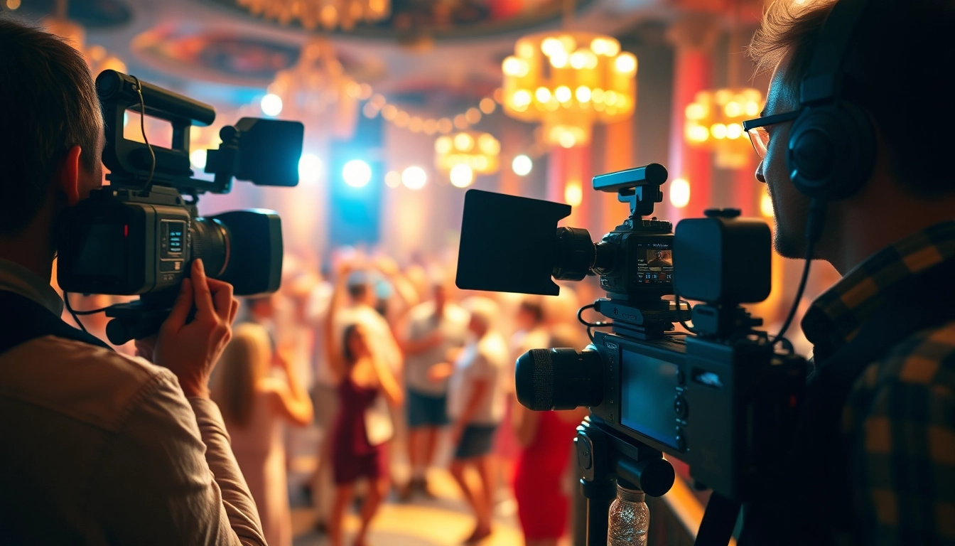 Capture moments with event videography services at a lively celebration.