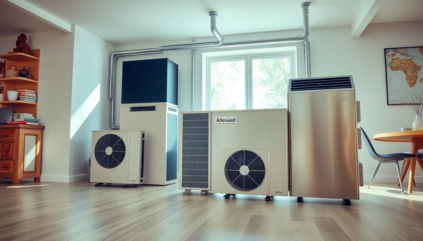 Showcasing American Standard heat pumps in a modern indoor setting for optimal climate control.