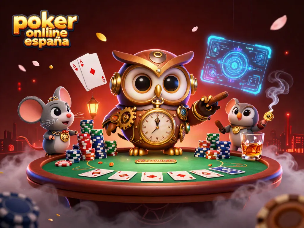 Descubre estrategias en el póker online en España con un diseño 3D vibrante y dinámico.