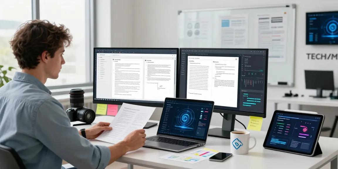 Detect fraud in PDF using AI technologies in a modern workspace.