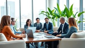 Independent wealth management firm San Antonio team consulting in a modern office.