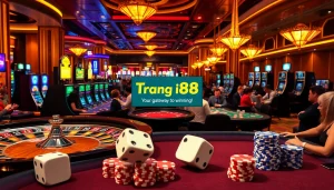 Experience the thrill of winning with Trang Hi88 at the roulette table in a glamorous casino setting.