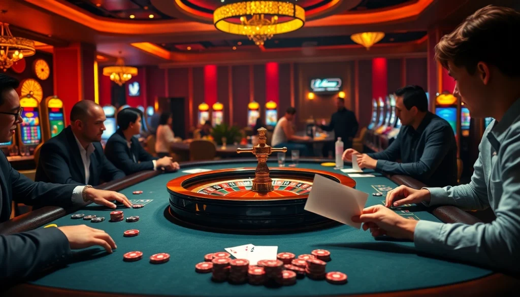 Experience thrilling gameplay with rr88ezcom at a lively roulette table, showcasing poker strategy and excitement.
