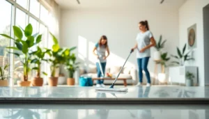 Enhance your home with a professional Cleaning Service team in action, showcasing a tidy environment.