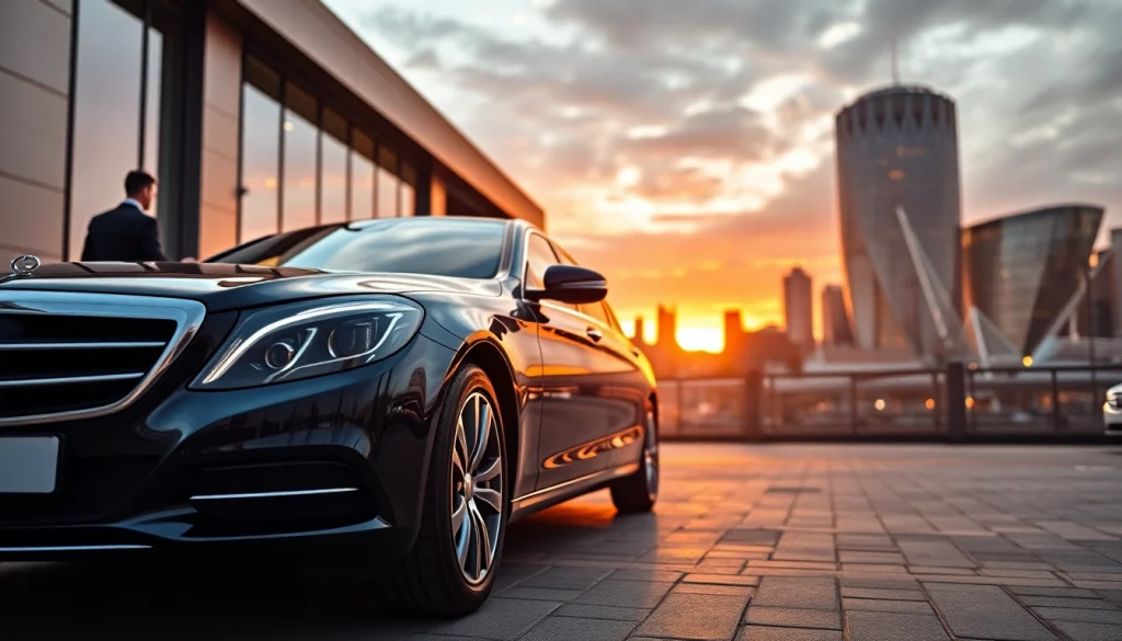 Receive exceptional Chauffeur Services Nottingham with a luxury car and attentive driver in a stylish setting.