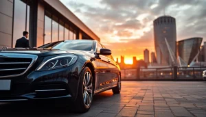 Receive exceptional Chauffeur Services Nottingham with a luxury car and attentive driver in a stylish setting.