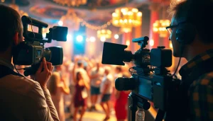 Capture moments with event videography services at a lively celebration.