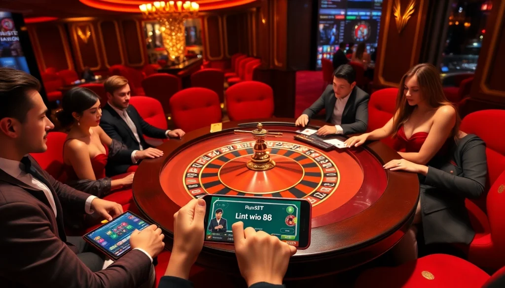 Experience thrilling gameplay at a casino table while enjoying link vao w88 for seamless online betting.