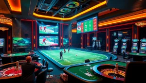 Betting on live Bong da lu matches in a luxurious casino atmosphere with high-stakes action.