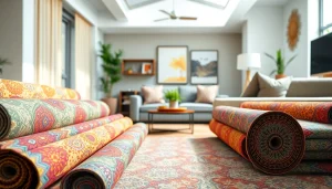 Skai leer rollen en meubels in een moderne interieursetting tonen.