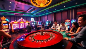 Experience the thrill of gambling at https://xx88.today/ with vibrant scenes of gameplay featuring roulette, slots, and poker excitement.
